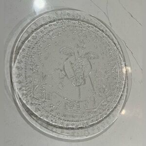 Clear Glass Festive Plate